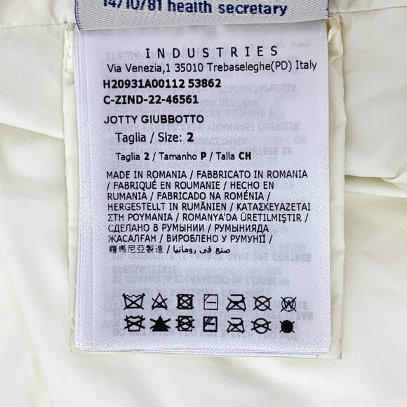 Moncler 22 Jotty Collection off-white logo patch down jacket - Picture 8 of 9